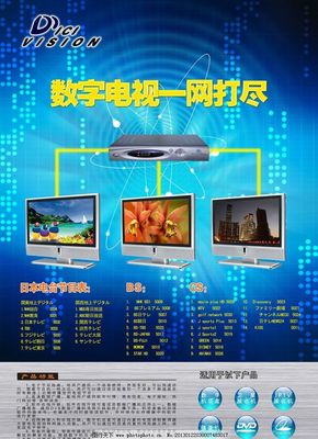 數(shù)字機頂盒海報 引領客廳娛樂的視覺革命與數(shù)字廣告設計